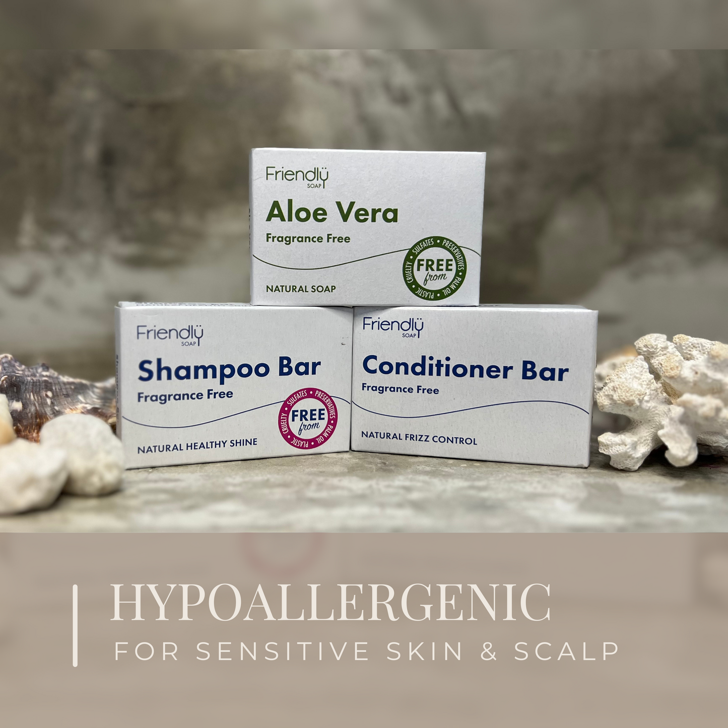 Soap I Shampoo I Conditioner Bars for Sensitive Skin (1 set)